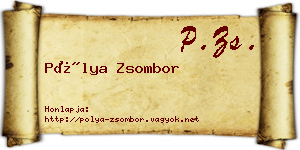Pólya Zsombor névjegykártya